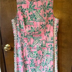 Lilly Pulitzer Pink and Green Tropical Dress